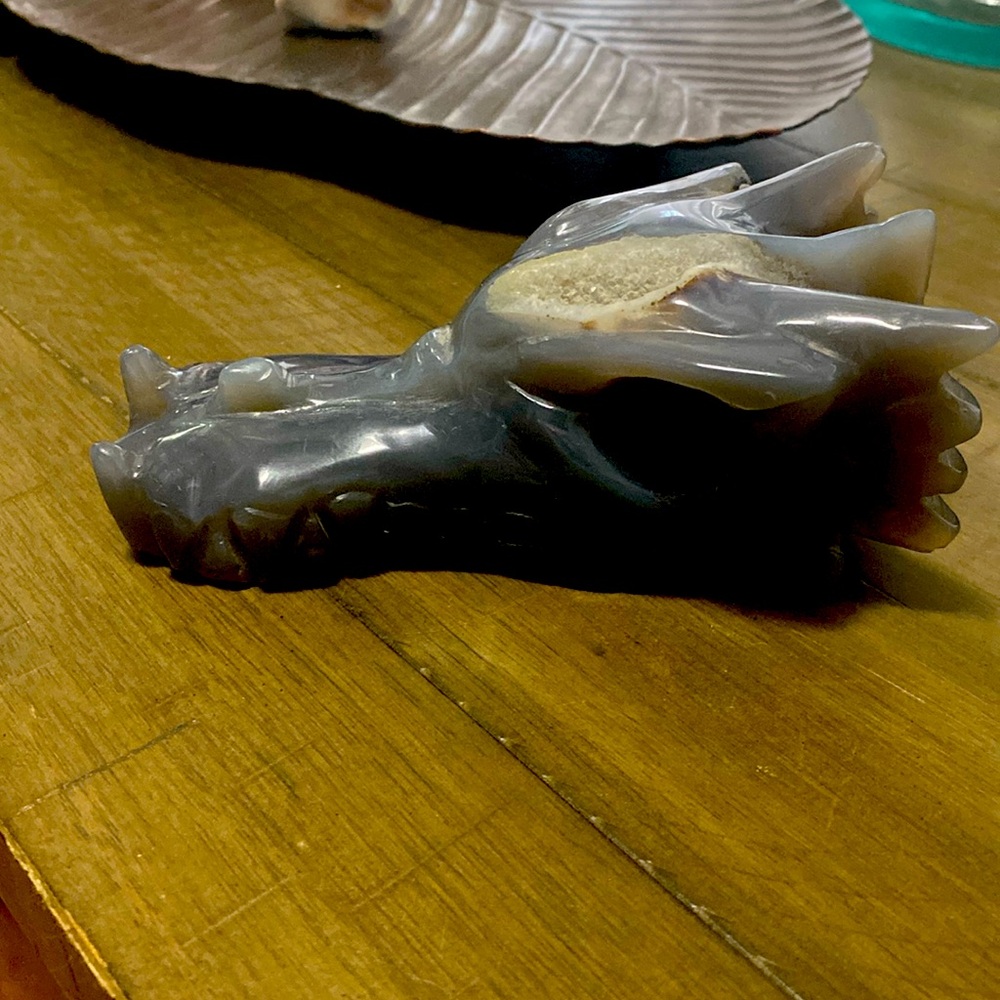 Blue agate dragon.